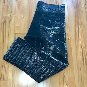 Makobi Biker designer Jeans Size 38x32 #M1703